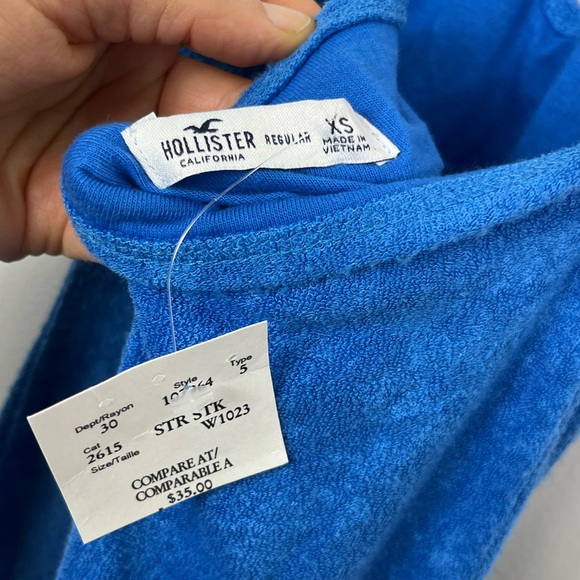 NWT Hollister Terry Halter Mini Dress Sz XS - Picture 11 of 12